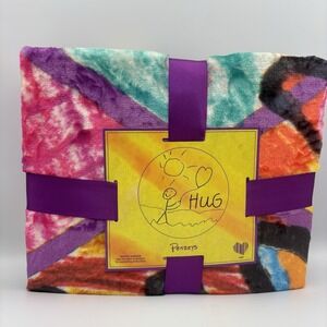 Penzey's Hug Blanket Vibrant Multicolor Cheerful Fleece NEW Warm Spices BOHO
